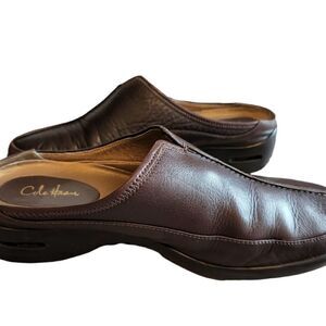 Cole Haan Brown Burgundy Leather Nike Air Mules